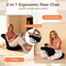Comfy Floor Gaming Chair with Reclining Backrest and Headrest